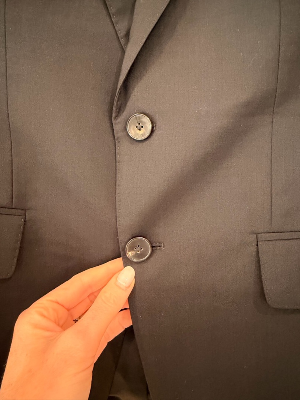 Boss Men's Black Two-Button Blazer 100% virgin wool Excellent condition!slim fit - Picture 4 of 8